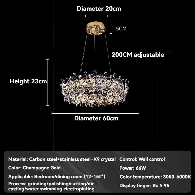 Luxury Crystal Chandelier Pendant — alternate product view 9