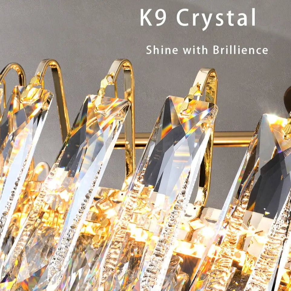 Crystal Modern Design Straight Chandelier — alternate product view 3