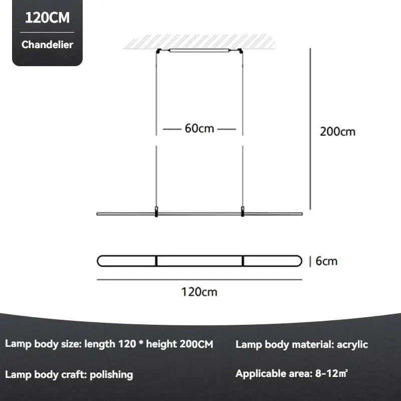 Long Strip Post Modern Lighting — alternate product view 6