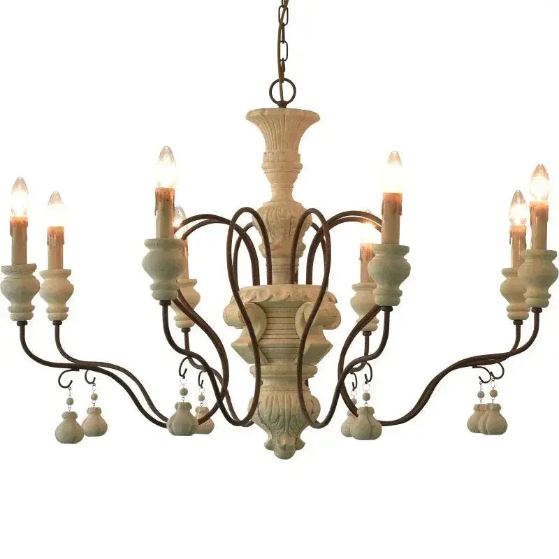 Classic Franch Wood Chandelier — alternate product view 1