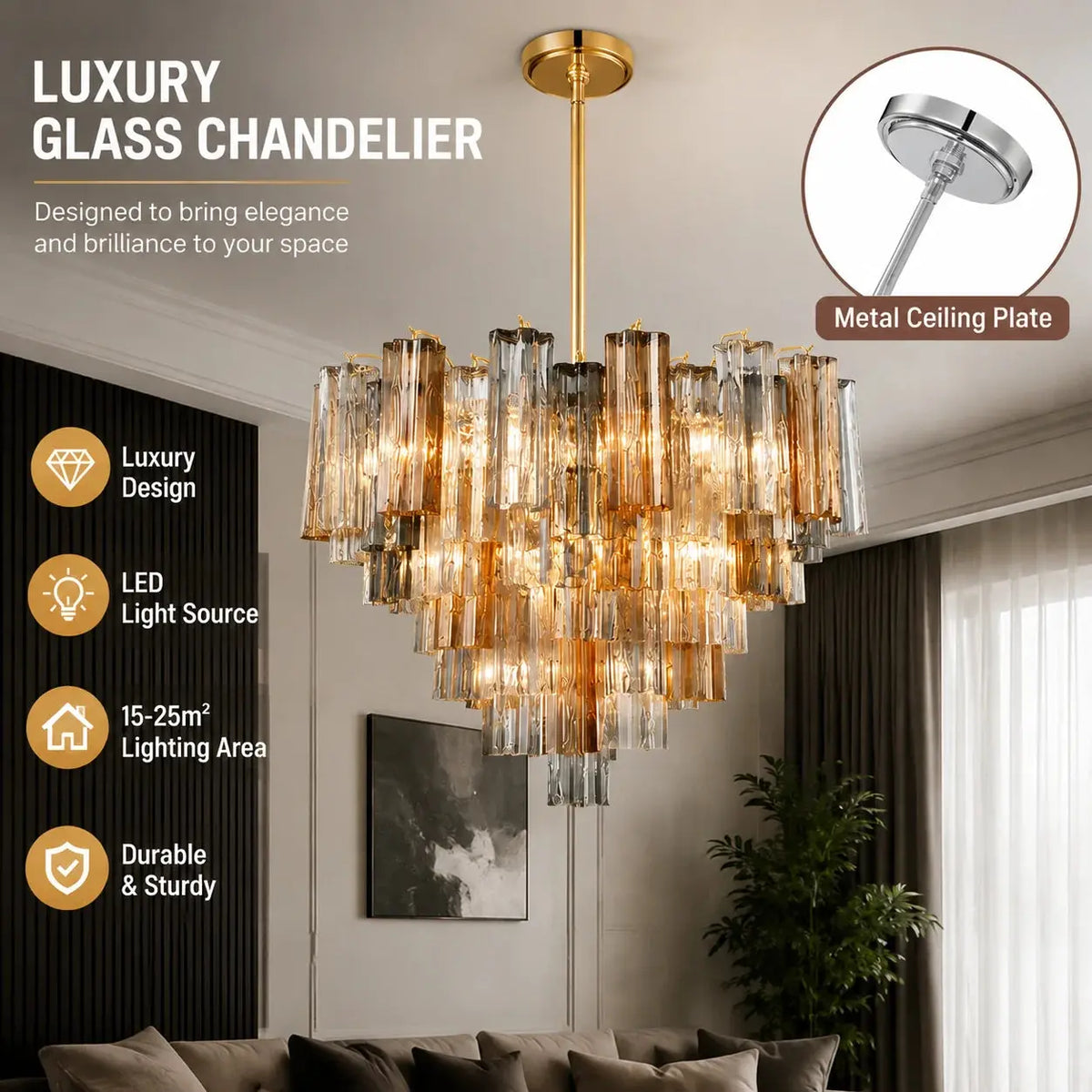 Virello Designer Dining Room Chandelier — alternate product view 2