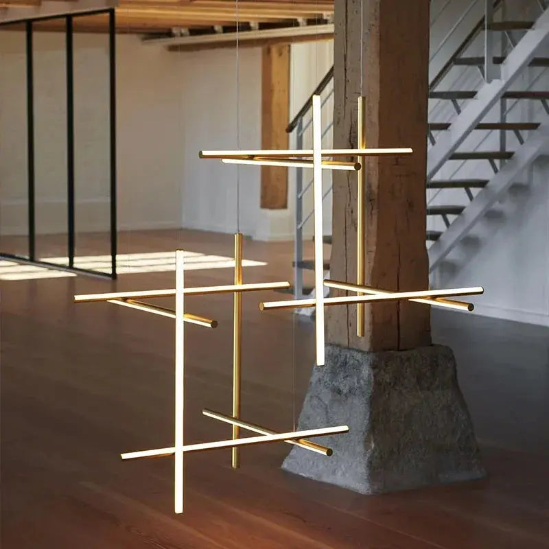 Nordic Minimalist Italian Tube Chandeliers — alternate product view 4
