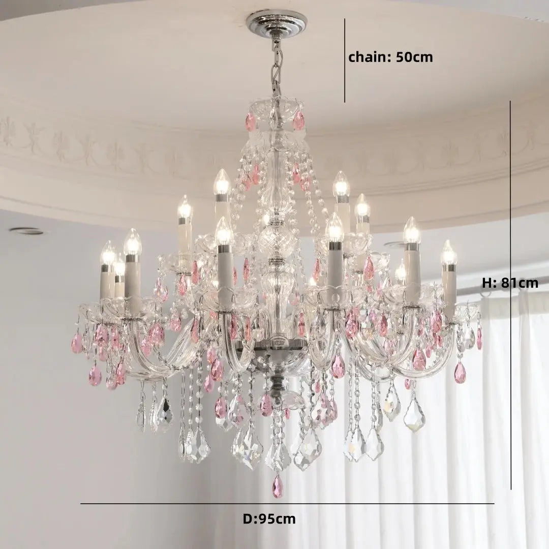 French Blue Crystal Chandelier — alternate product view 12
