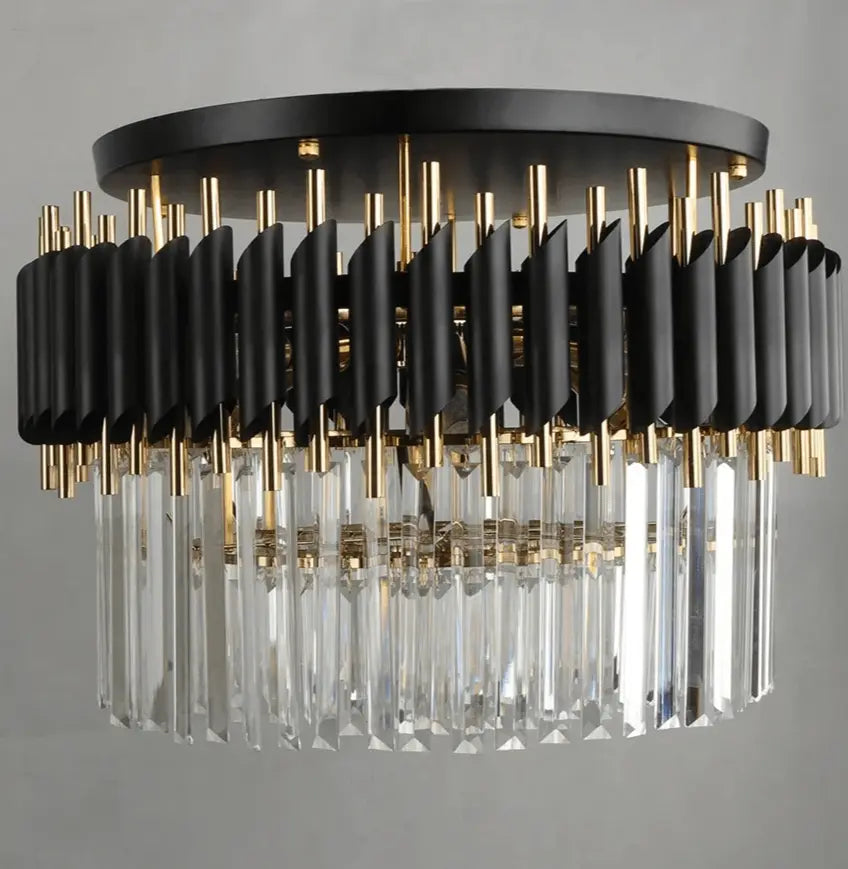 Modern Ceiling Black Crystal Chandelier — alternate product view 6
