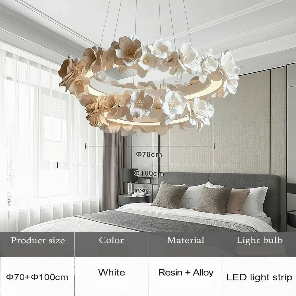 French Round Floral Chandelier — alternate product view 7