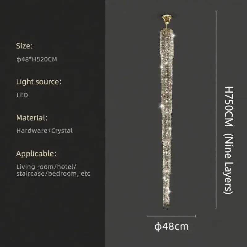 Luxury High Ceiling Chandelier — alternate product view 10