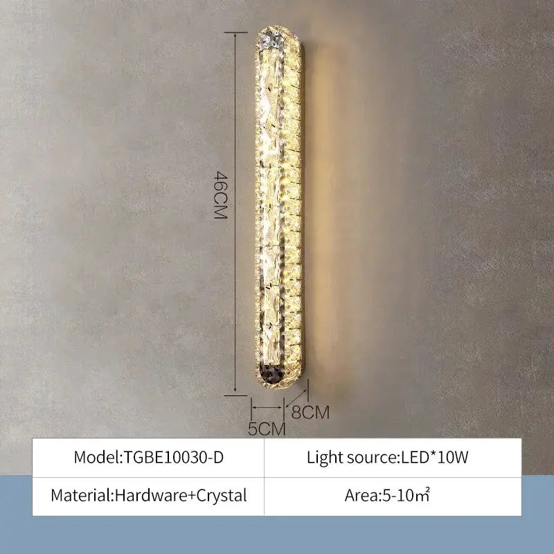 Modern K9 Crystal Wall Light — alternate product view 4