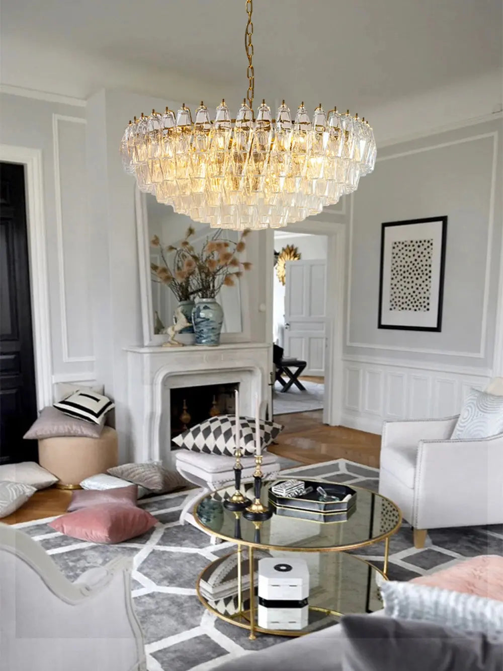 Glass Art Dining Room Chandelier — alternate product view 1