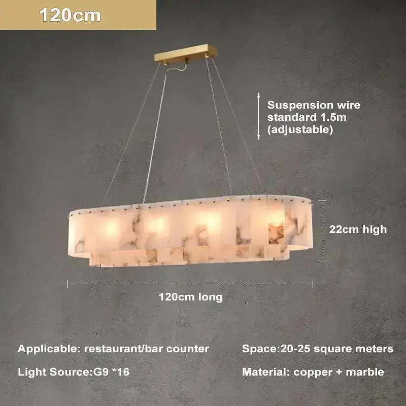Luxury Nordic Natural Marble Chandelier — alternate product view 17