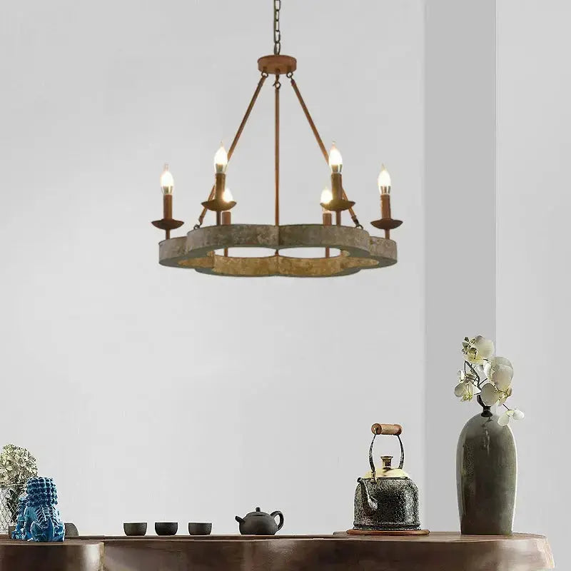 American Countryside Solid Wood Chandelier — alternate product view 2