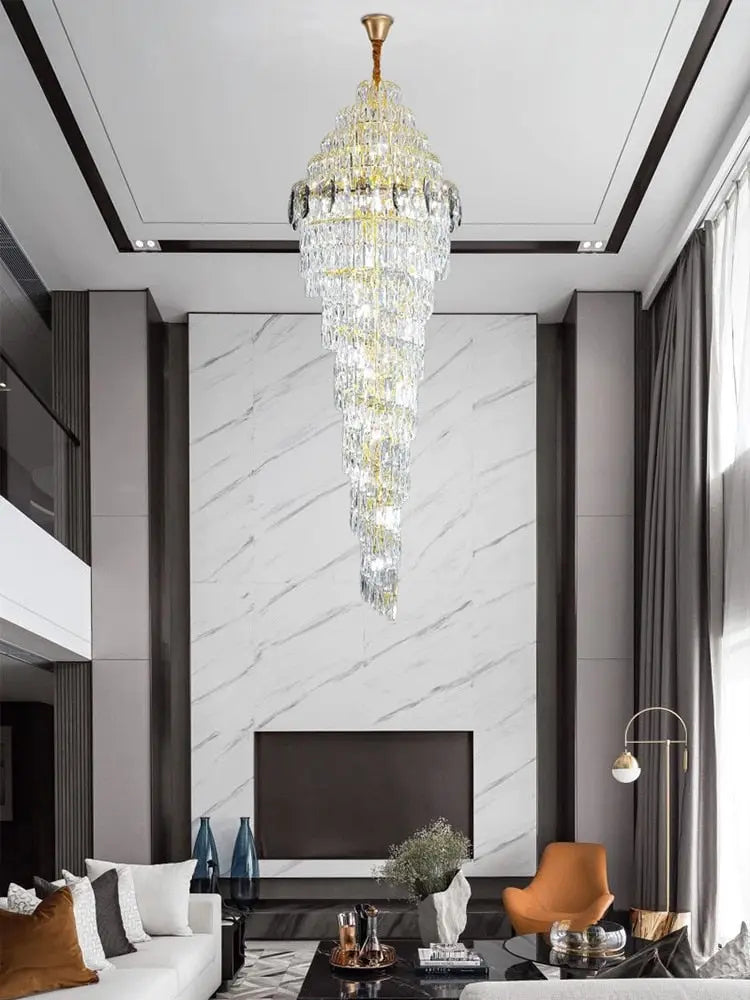 Luxury High Ceiling Long Chandelier — alternate product view 3
