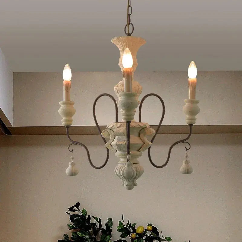 Classic Franch Wood Chandelier — alternate product view 4