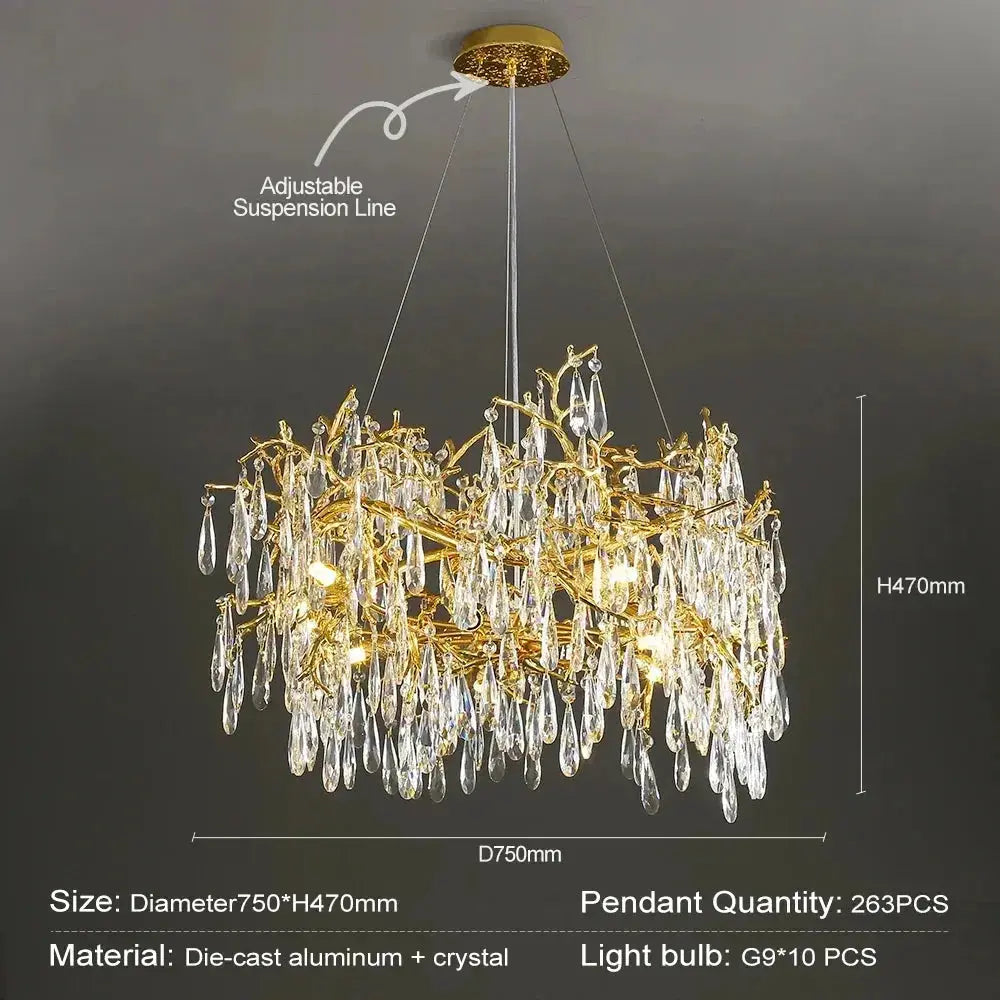 Luxury Modern Raindrop Chandeliers — alternate product view 8
