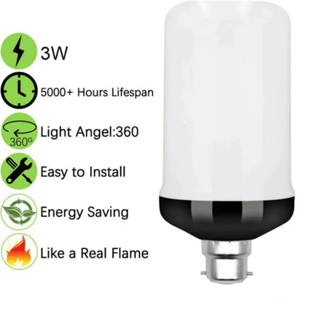 B22 LED Flicker Flame Bulb — alternate product view 2