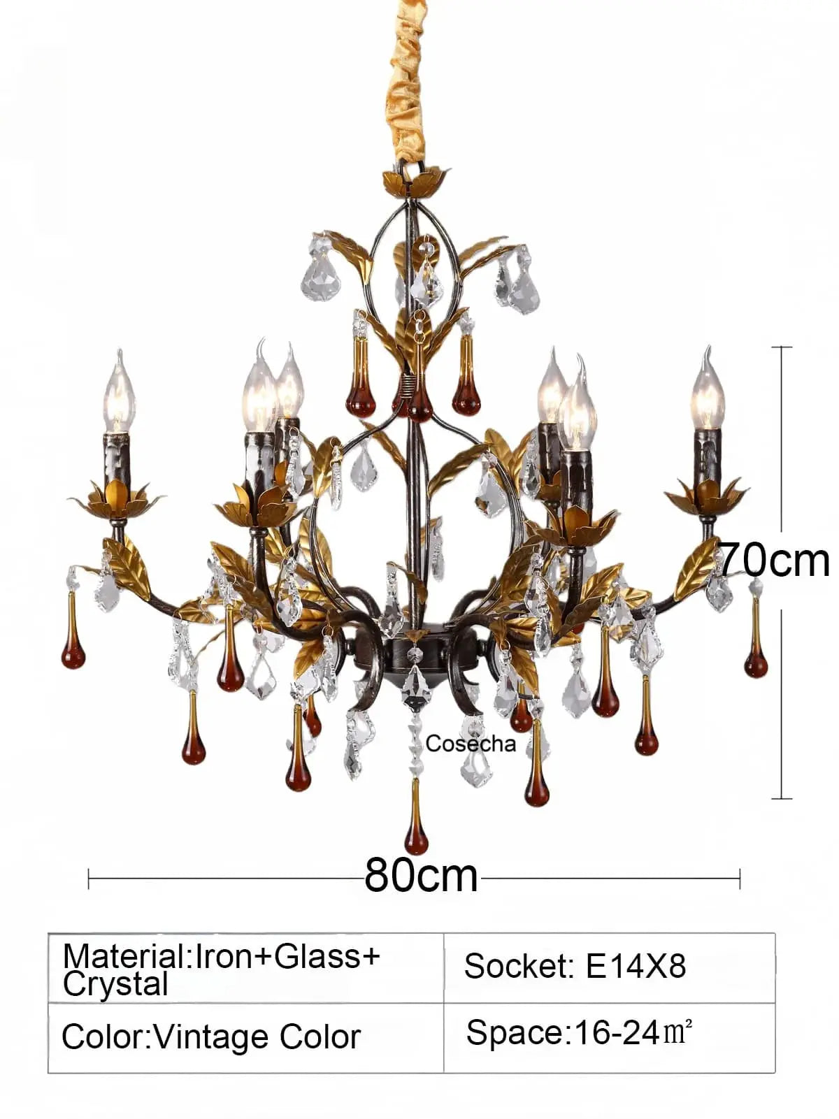 Classic Crystal Dining Room Light — alternate product view 6