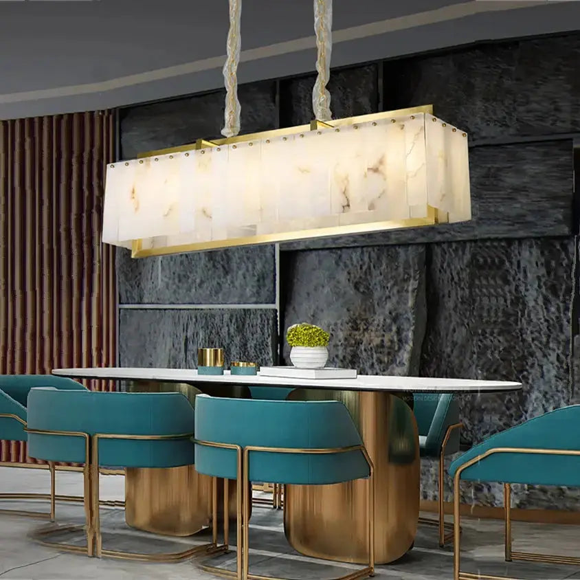 New Square Natural Marble Chandeliers — product view