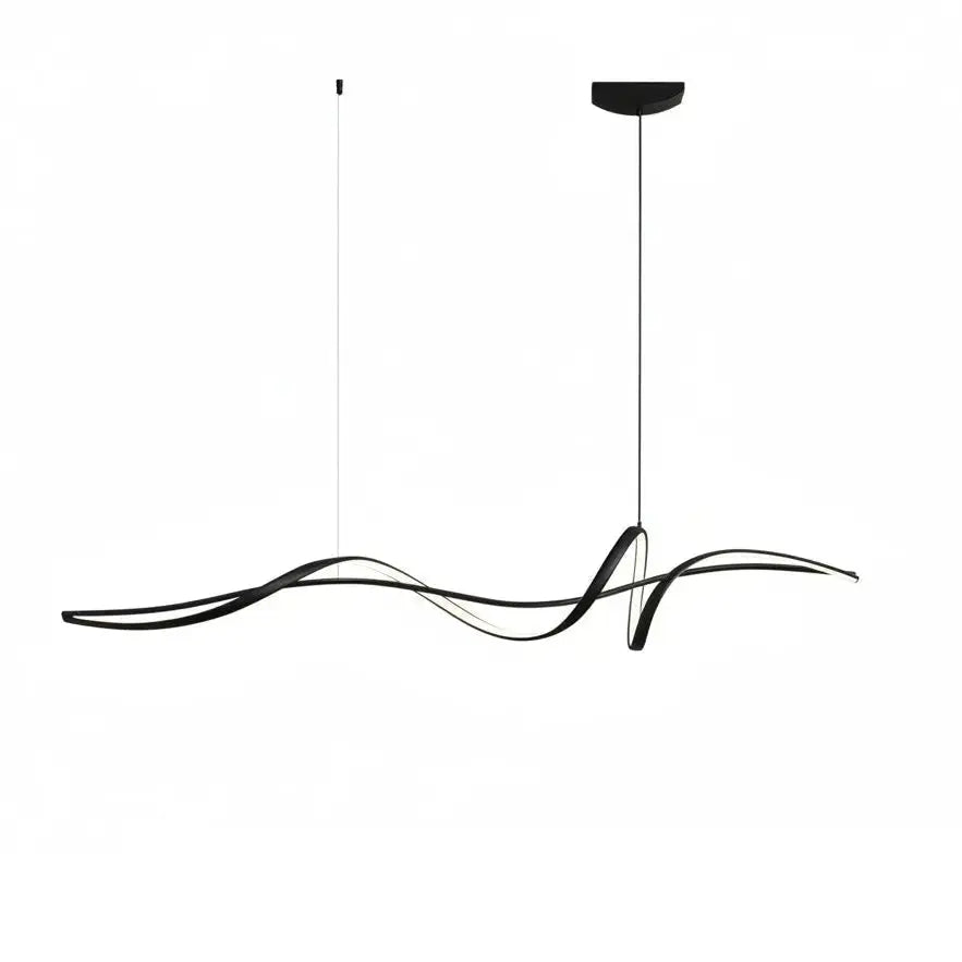 Ribbon Shape Design Dining Island LED Chandelier — alternate product view 1