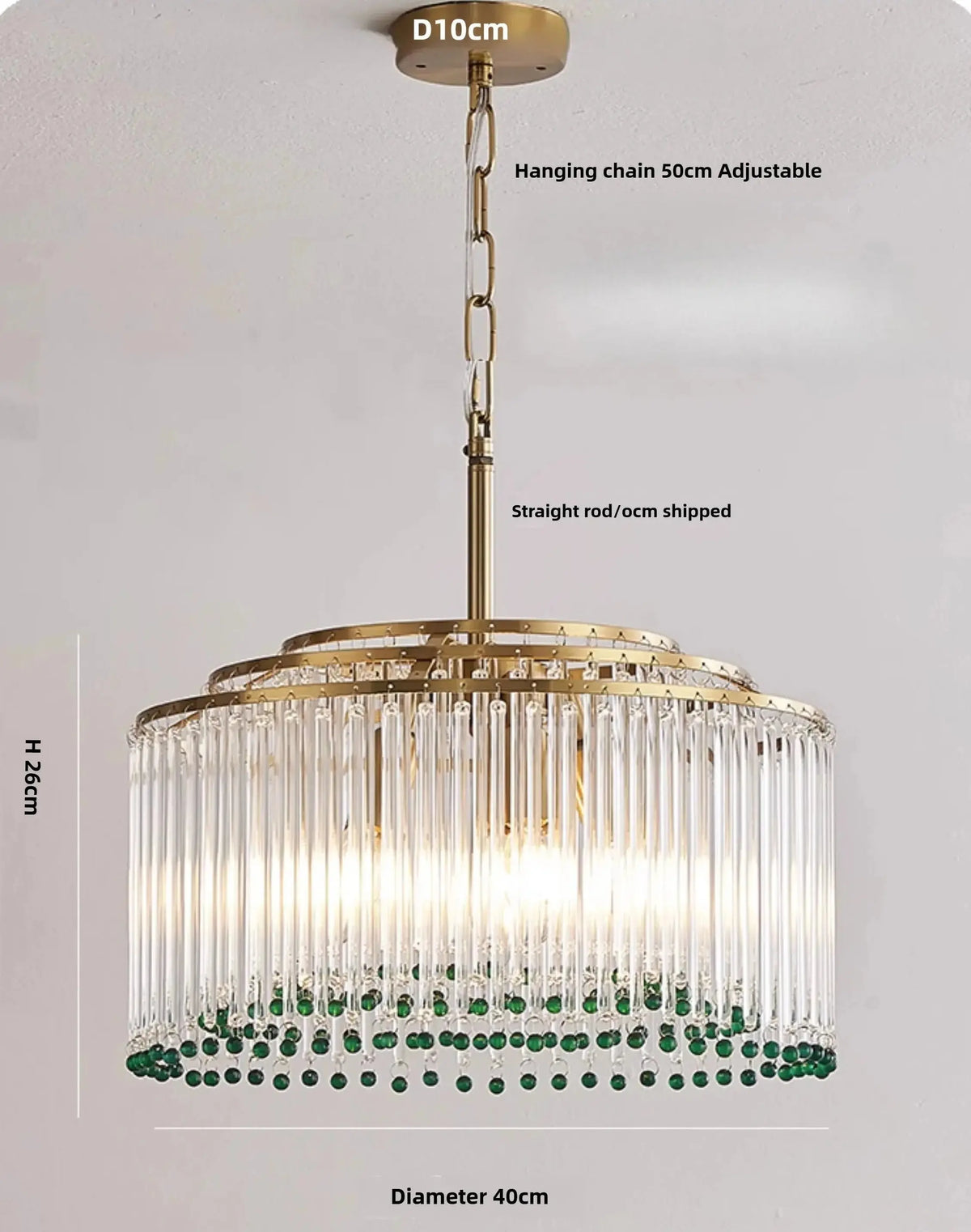 Green Nordic Pendant Light — alternate product view 6