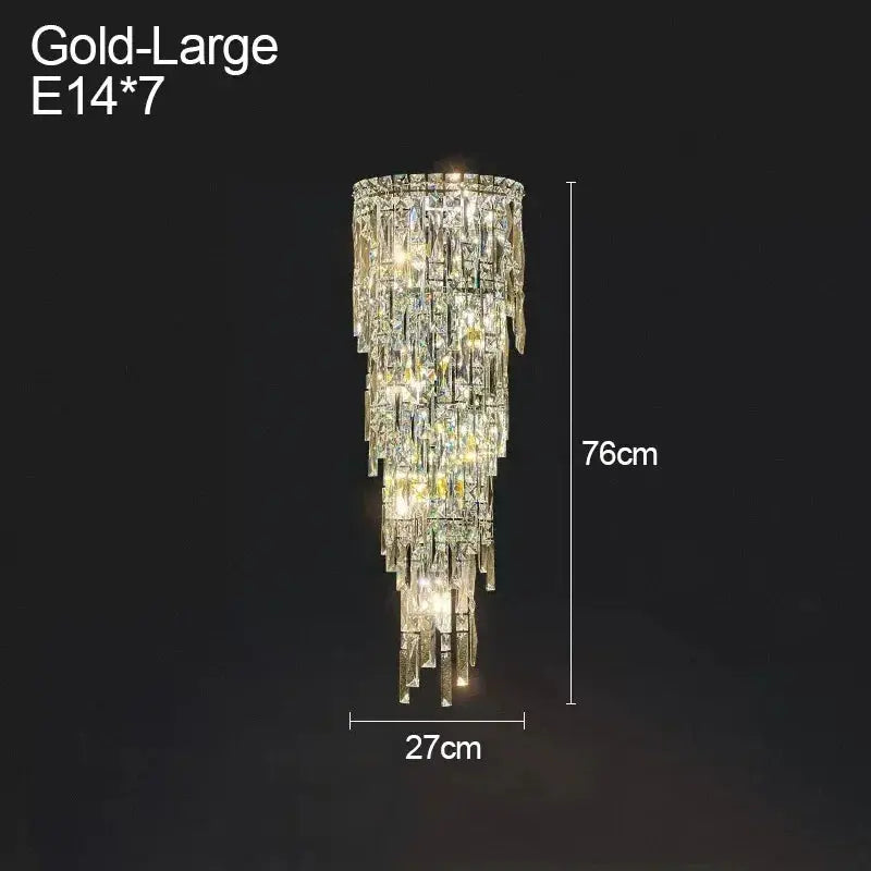 Hotel Lobby Corridor Crystal Wall Lamp — alternate product view 10