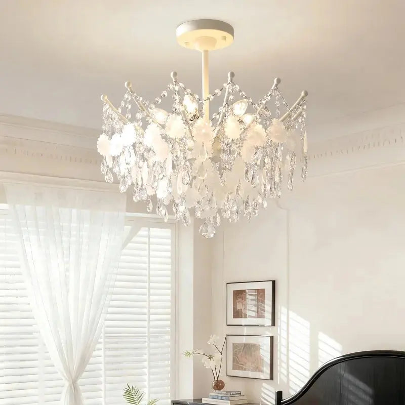 French Vintage Blue Crystal Lamp — alternate product view 2