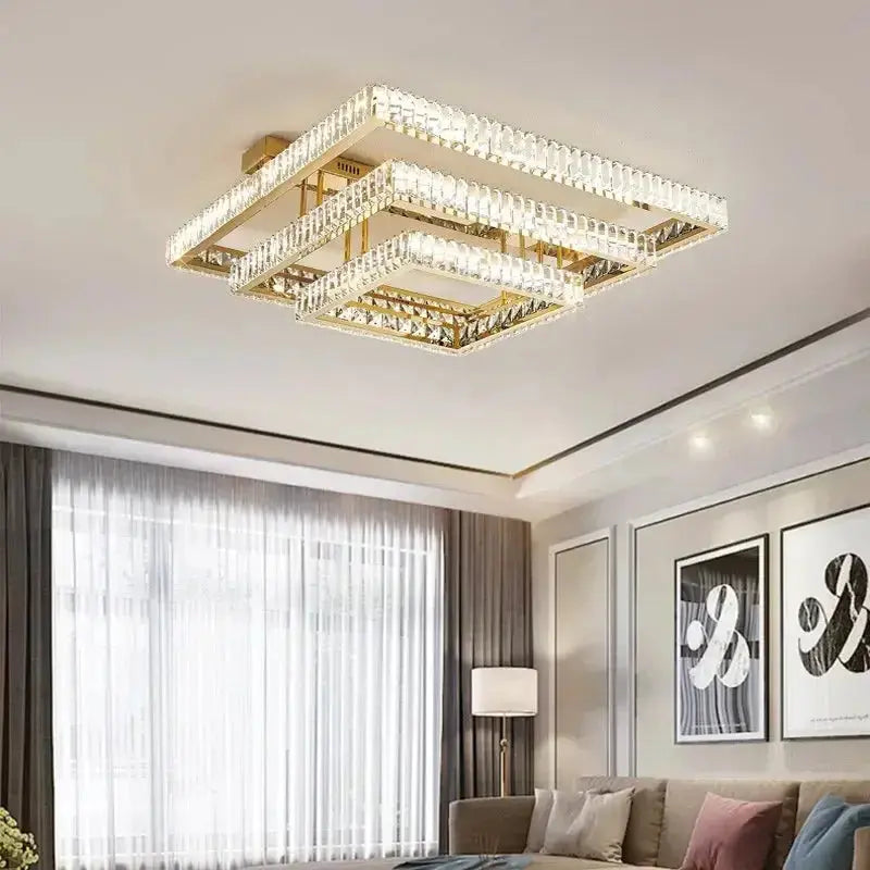 Luxurious Crystal LED Ceiling Chandelier — product view