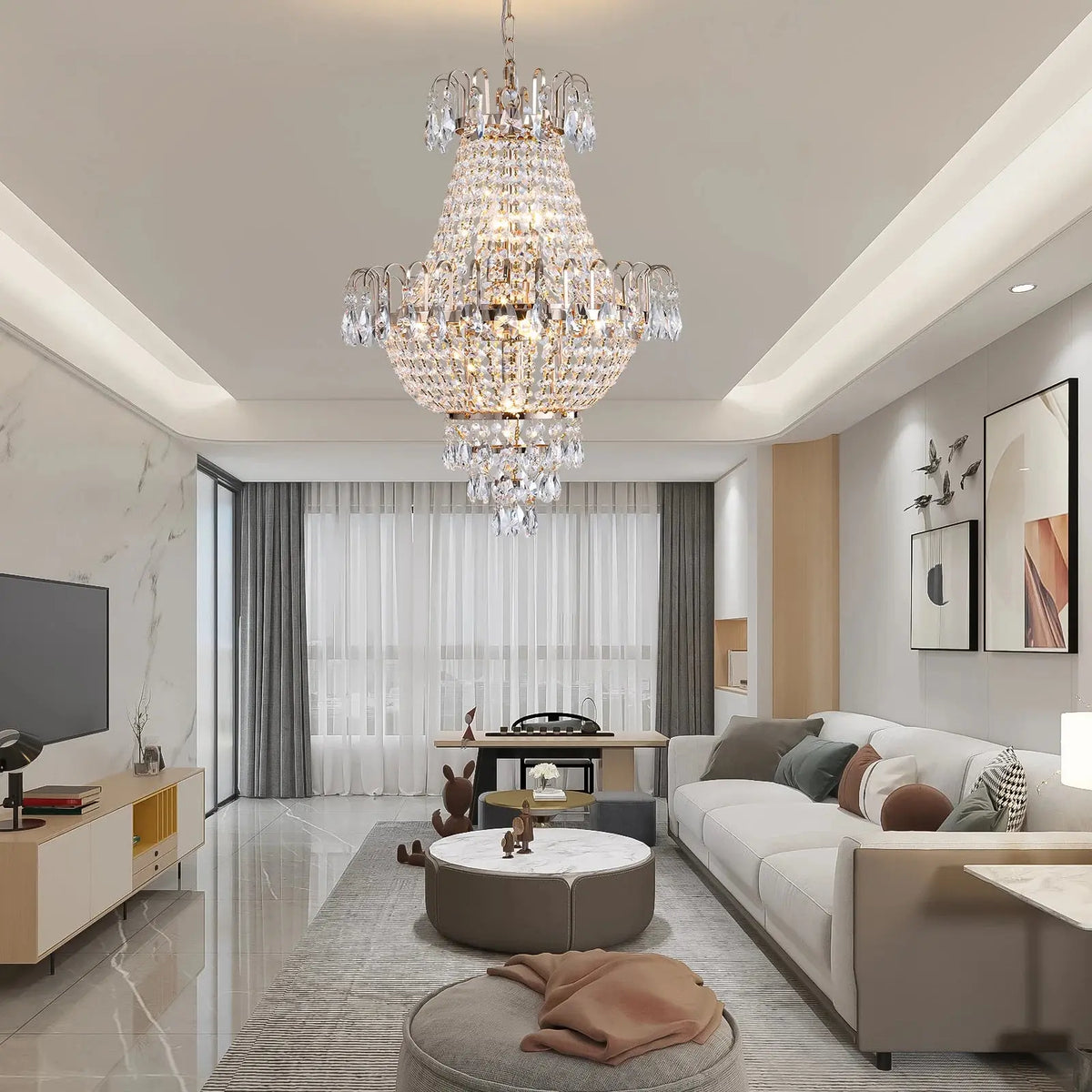 Luxury Retro Crystal Imperial Style Ceiling Light — alternate product view 2