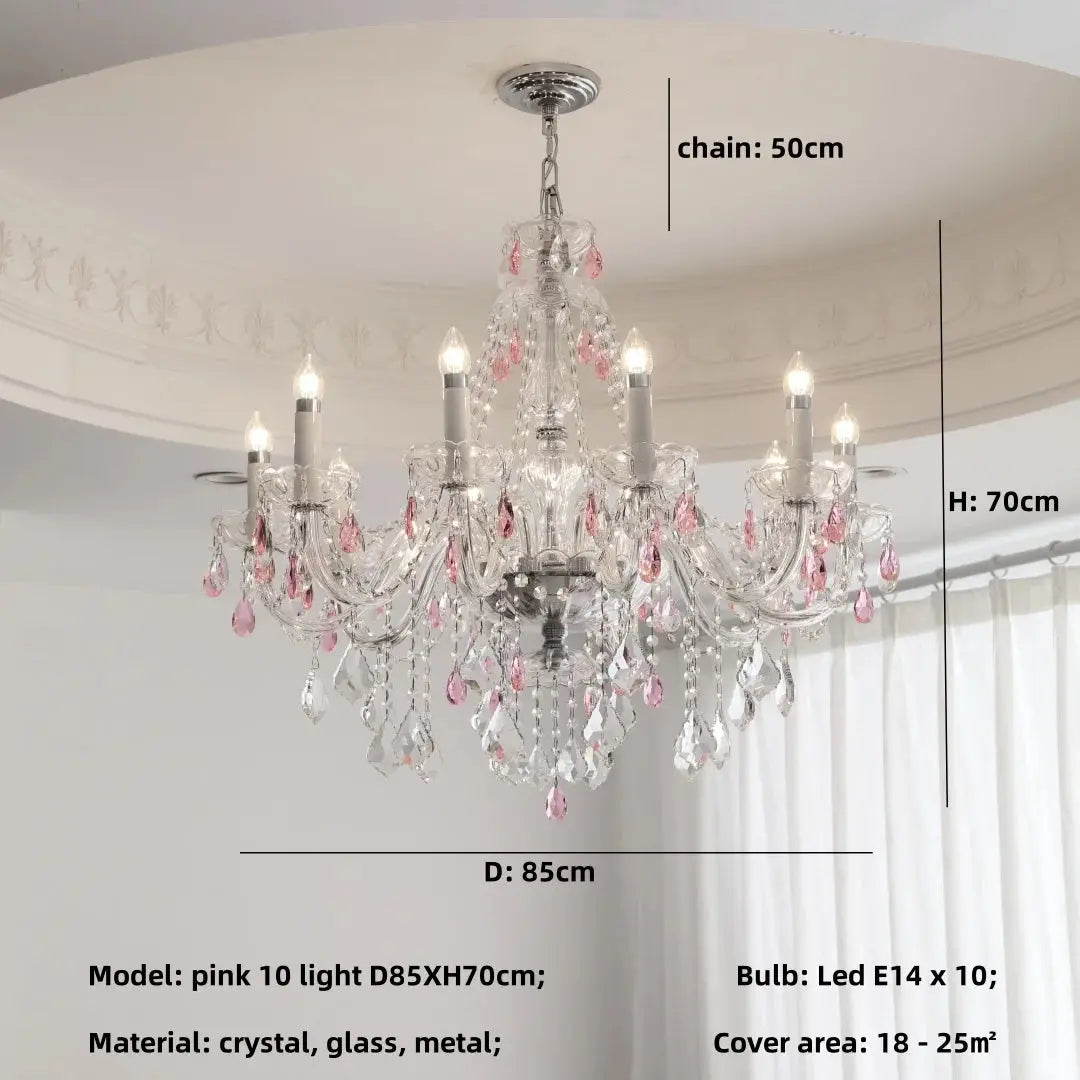 French Blue Crystal Chandelier — alternate product view 16