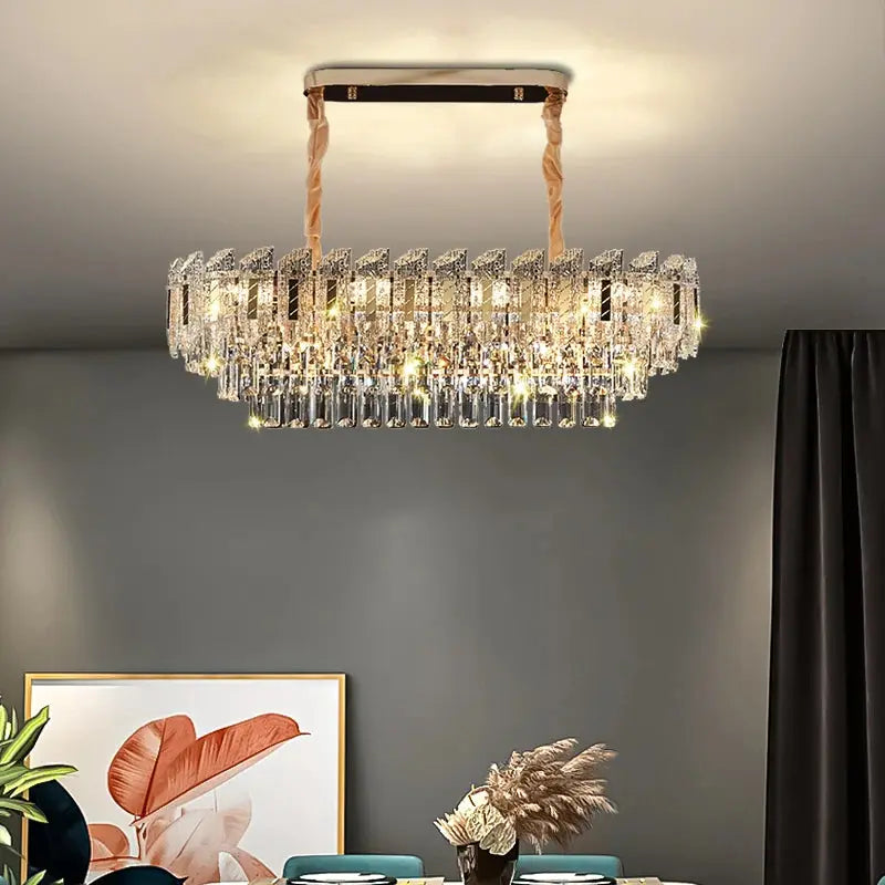 Crystal Hanging Living Room Chandelier — alternate product view 3