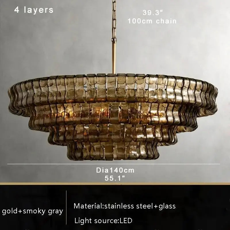 2026 Luxury Glass Dining Room Chandelier — alternate product view 9