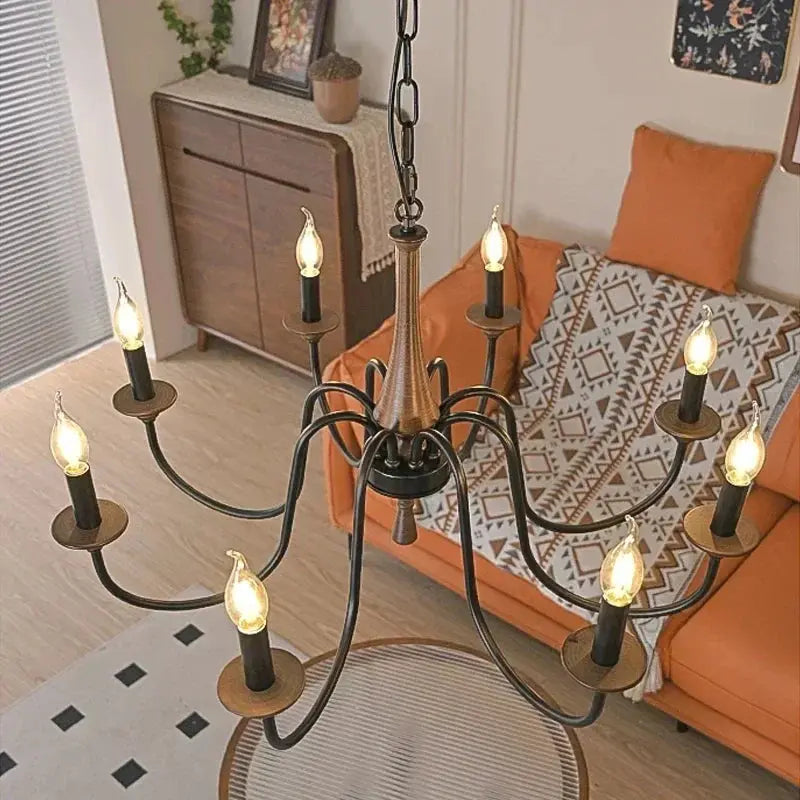 Nordic Retro Solid Wood Chandeliers — alternate product view 4