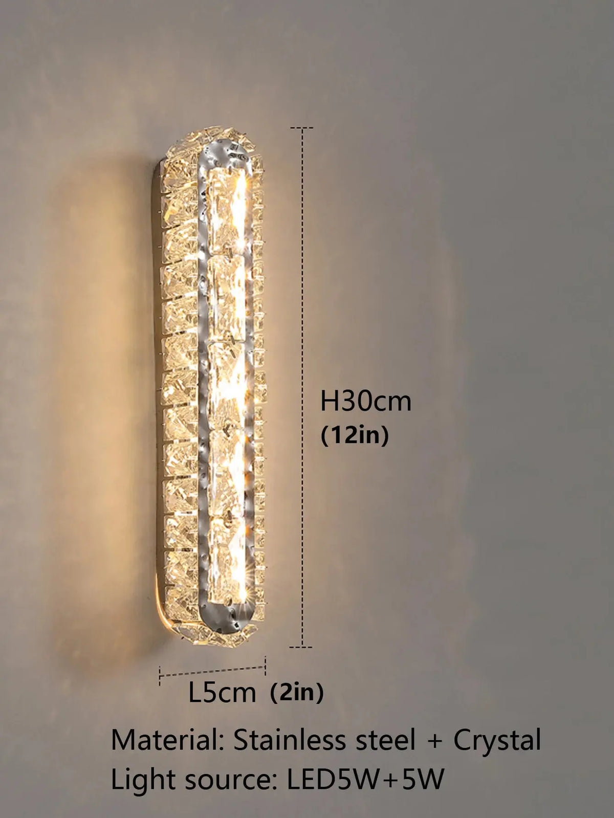 Double Row Crystal Wall Light — alternate product view 7