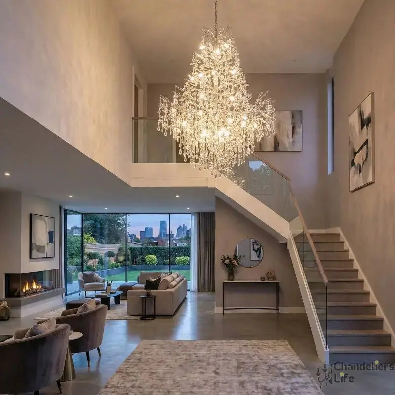 Luxury Crystal Chandelier Foyer Lighting — product view