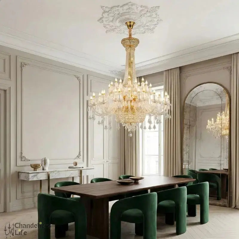 European Style Crystal Chandeliers — close-up design detail