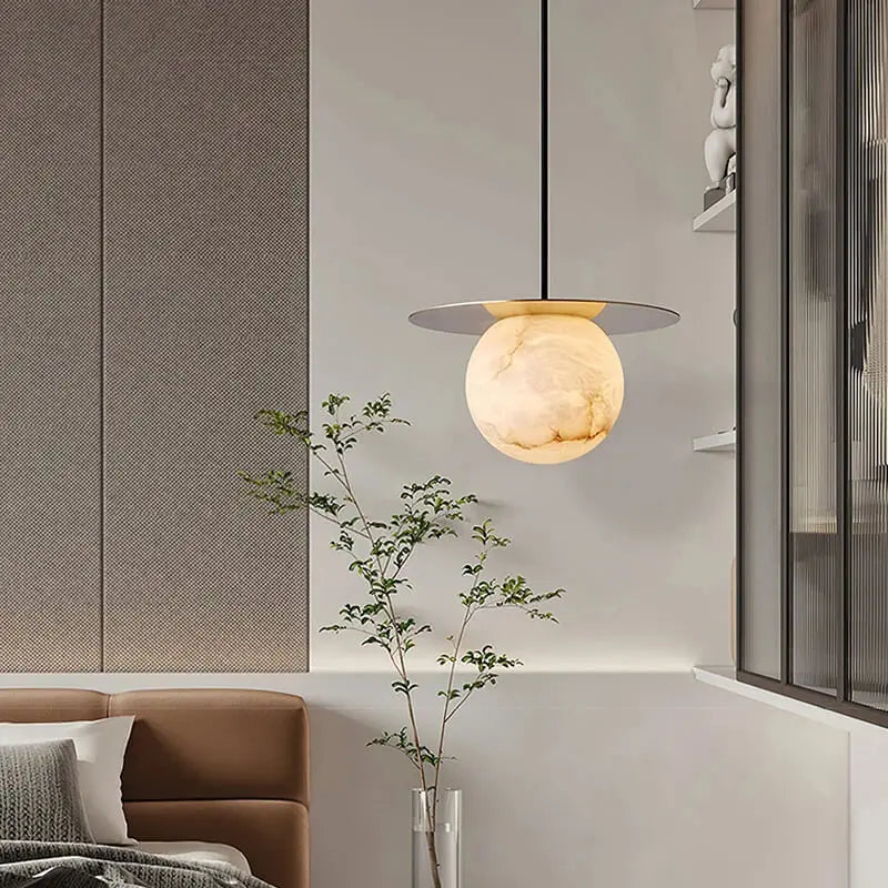 Nordic Style Alabaster Pendant Light — alternate product view 5