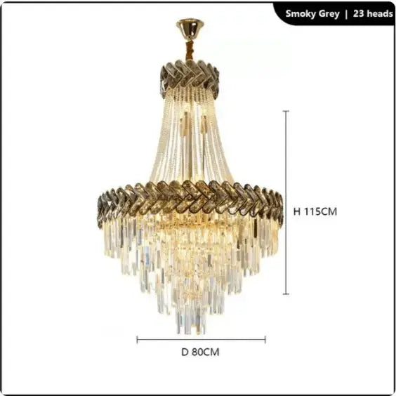 2025 Luxury Duplex Villa Crystal Chandelier — alternate product view 13