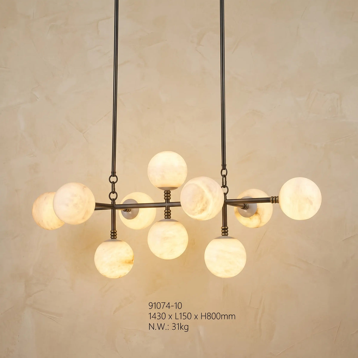 Brass Alabaster Pendant Light Globes — product view