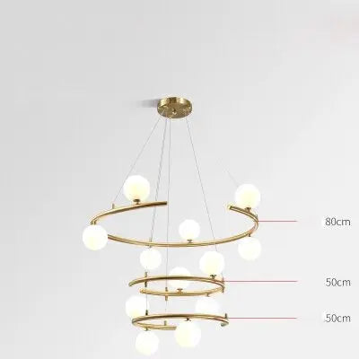 Post Modern Glass Circle Chandelier — alternate product view 11