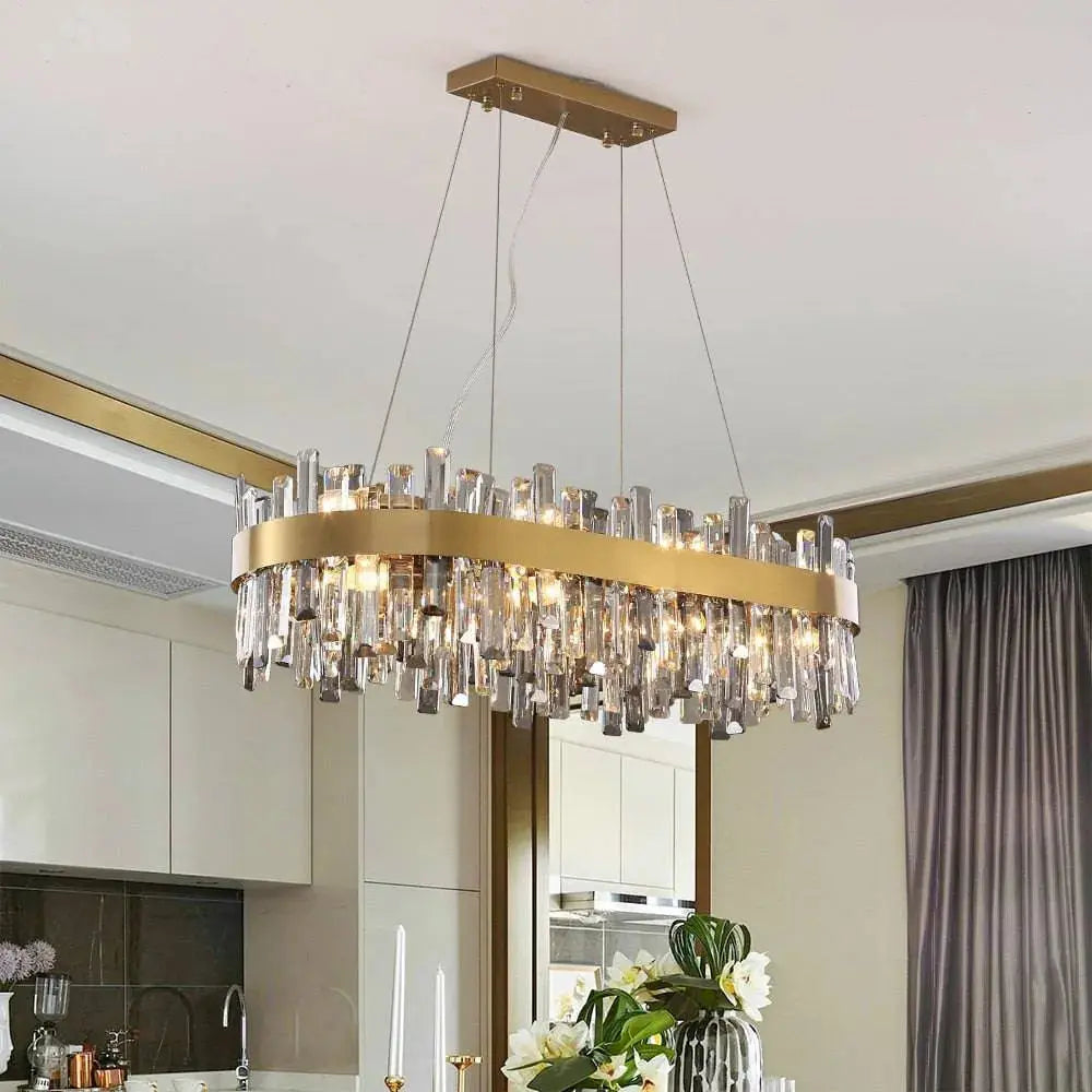 Crystal Oval Designer Chandelier — alternate product view 4