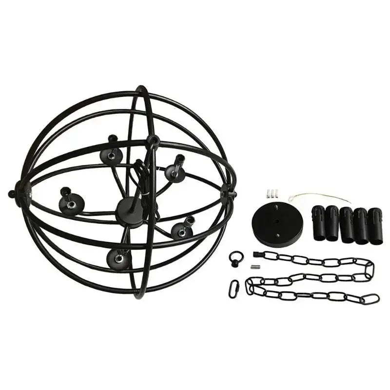5 Light Unique Globe Chandelier — alternate product view 6