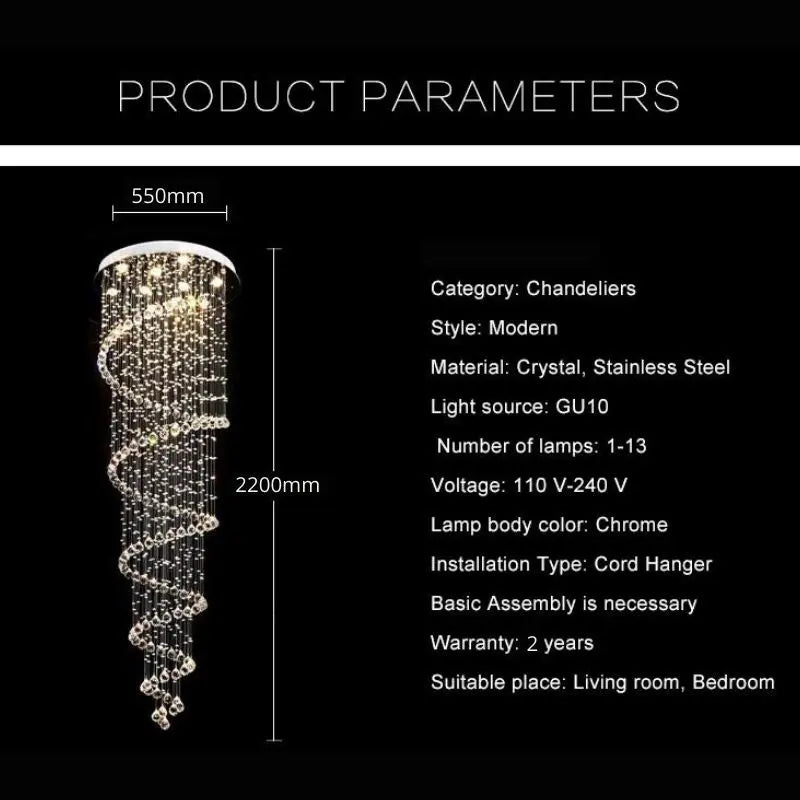 LED Spiral Hanging Light Fixture — alternate product view 7