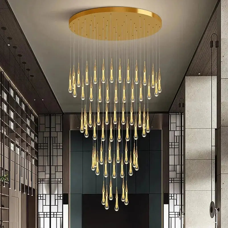 Modern Long Stair Chandelier — product view