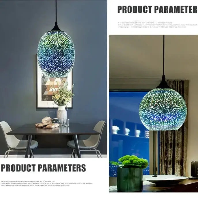 Modern 3D Colorful Pendant Lamp - D — alternate product view 8