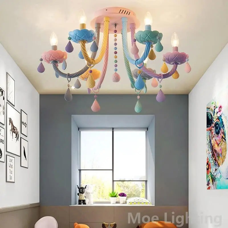 Modern Colorful Ceiling Chandelier For Kids — alternate product view 4