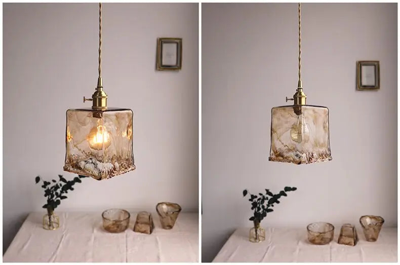 Modern Brass Glass Pendant Lights — alternate product view 6