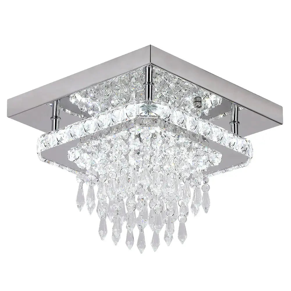 Modern Square Raindrop Ceiling Chandelier — alternate product view 2