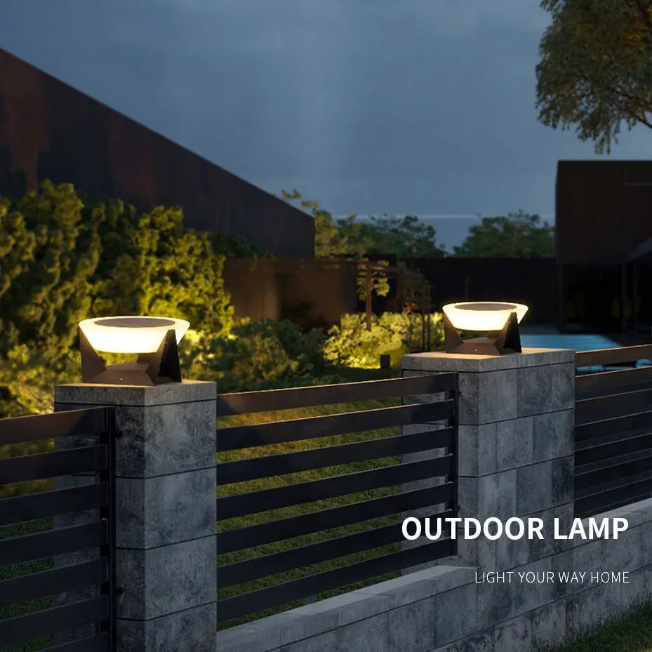 Solar LED Fence Gate Pillar Head Lamp Outdoor — alternate product view 13