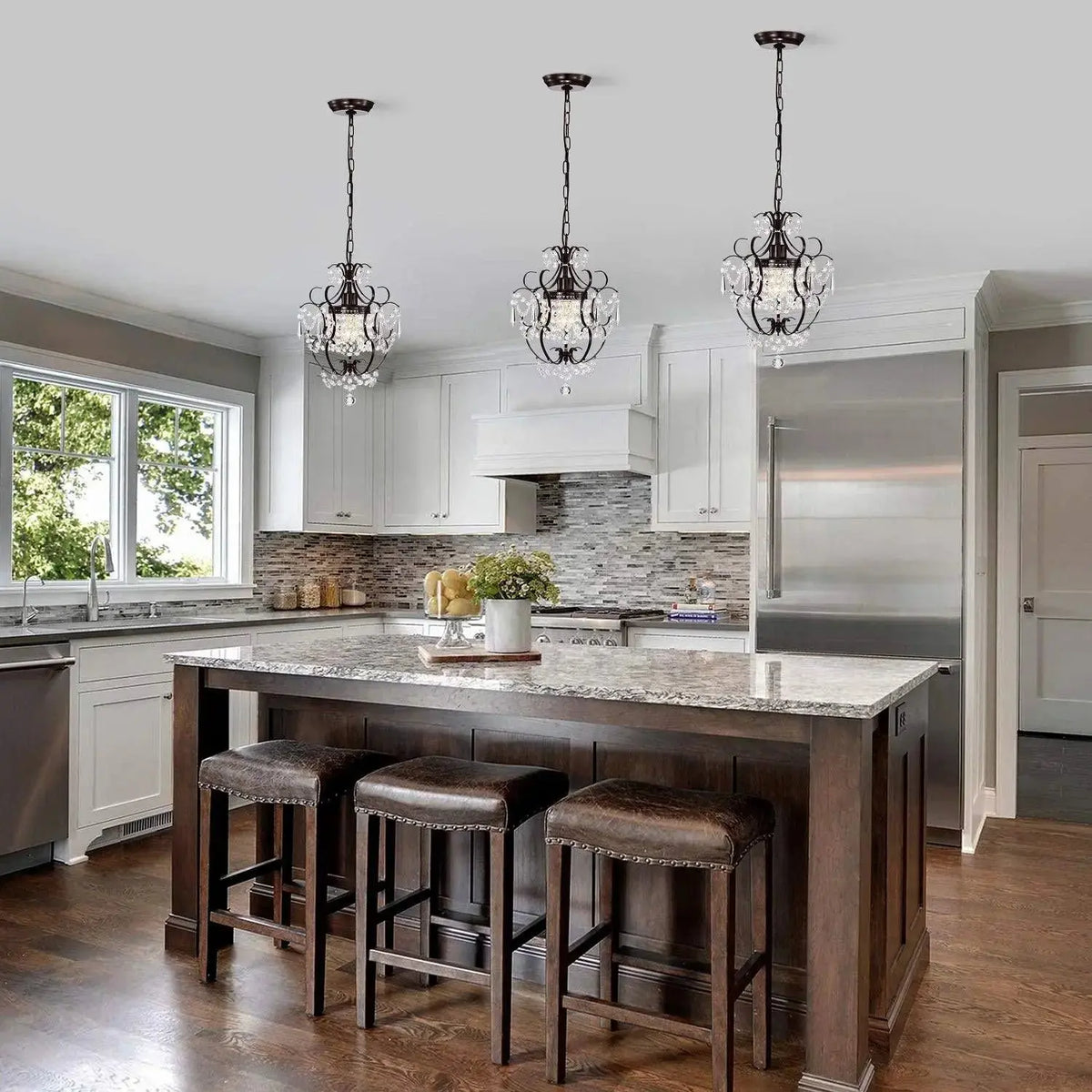 Unique Geometric Pendant Chandelier — product view