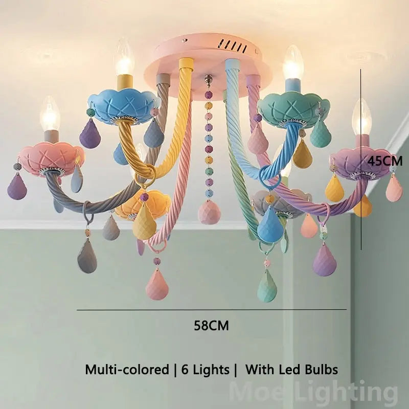 Modern Colorful Ceiling Chandelier For Kids — alternate product view 8