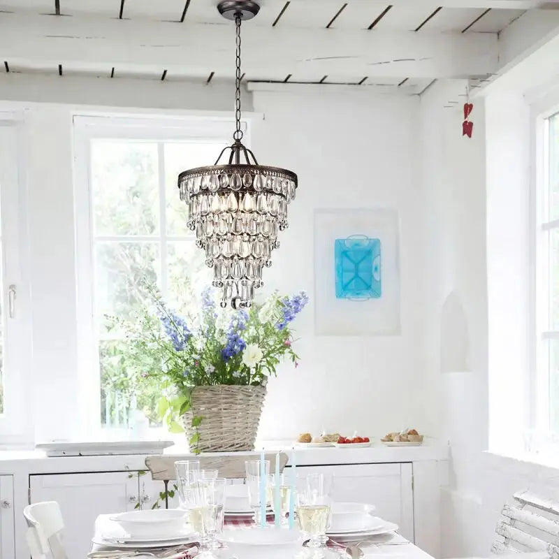 Retro Vintage Cooper Crystal Retro Chandelier — alternate product view 2