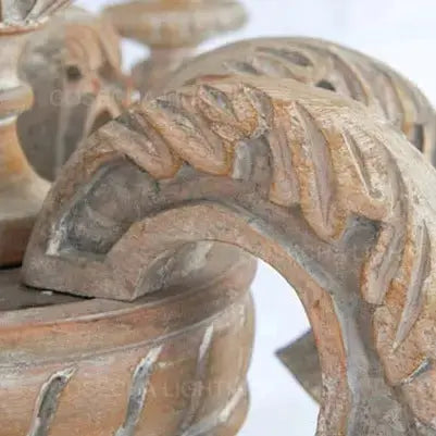 Roman Pillar Wooden Chandelier — alternate product view 9